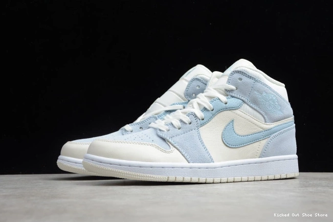 Kicked Out Shoe Store 1 Textures Air Jordan Mid Blue DA4666-100 Mixed 0717